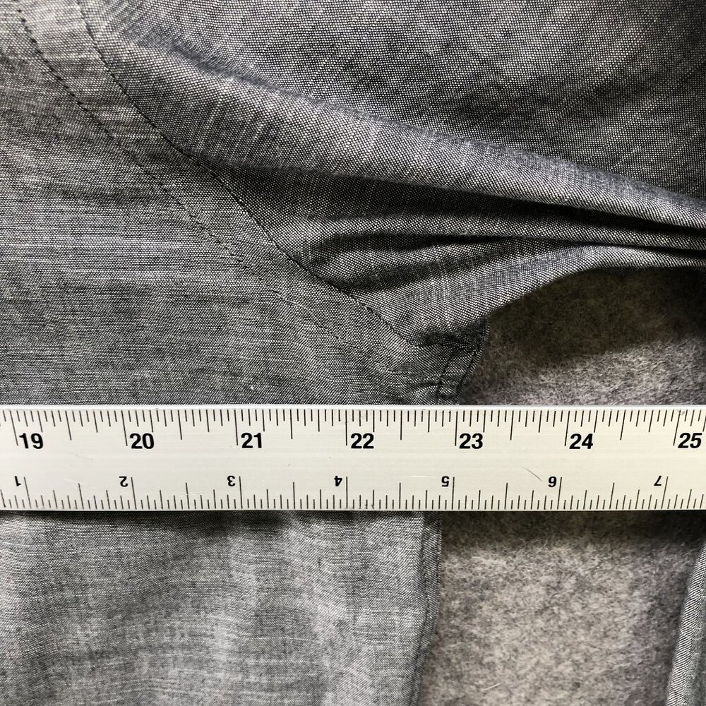 Express Button Down Shirt Mens‎ L 16-16.5 Gray Long Sleeve Utility Cotton - Picture 8 of 9